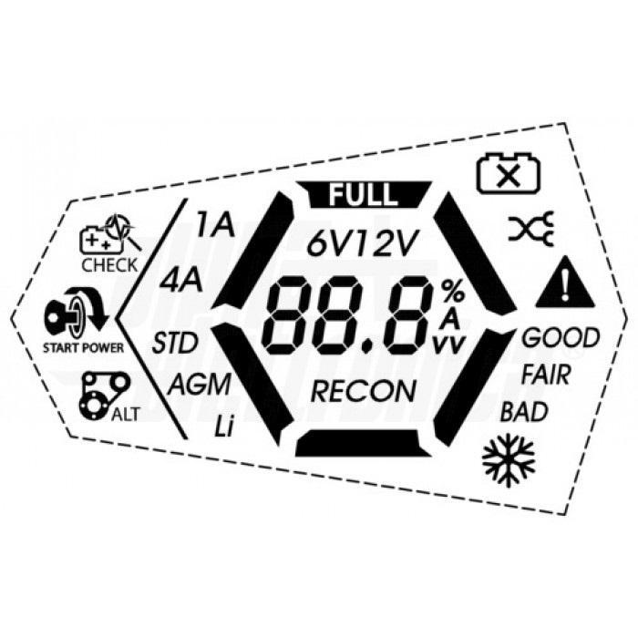 alpha elettronica alpha elettronica caricabatterie 8a 12-24v 160ah 9fasi smart ip65 cb100-008 - foto 3