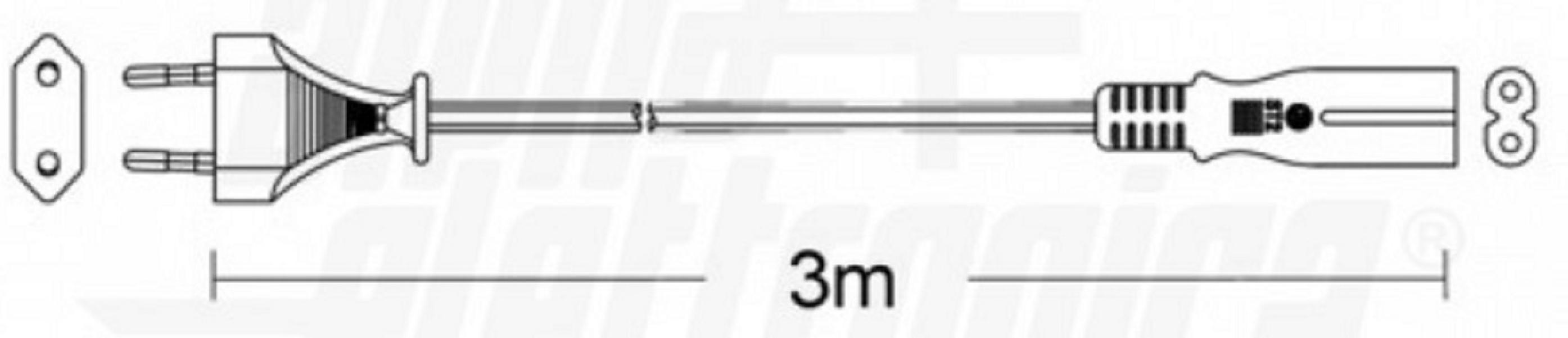alpha elettronica alpha elettronica cavo da spina 10a a presa iec320 c7 3mt 23-008/3b - foto 3