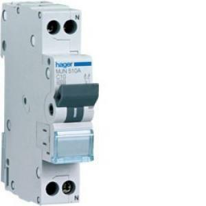 Interruttore automatico per comando e protezione 1p&#43;n 10a 4.5ka c 1 modulo mjn510a