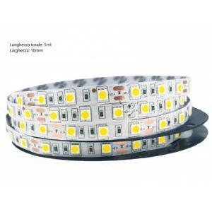 Striscia led 14.4w/m 60leds/ 12v ip65 bia.ca