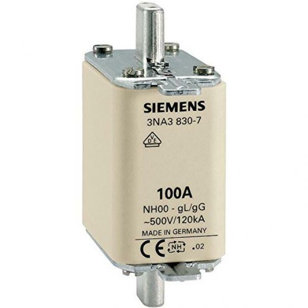 siemens siemens fusibili nh gl/gg gr.000 500vca 16a indicatore frontale 3na3805