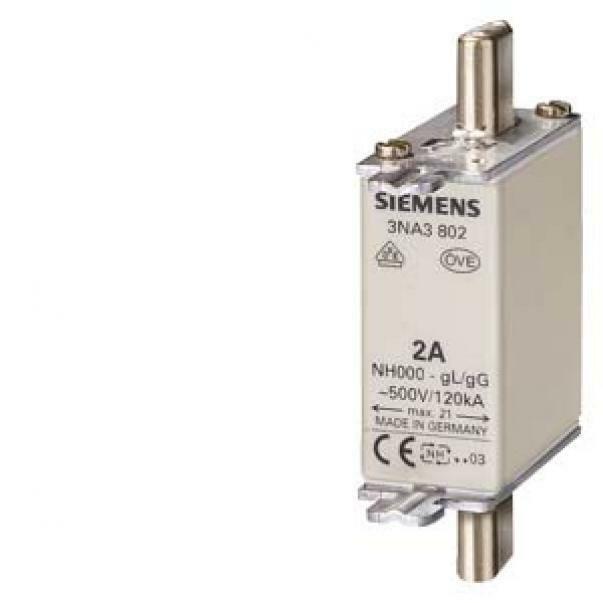 siemens siemens fusibili nh gl/gg gr.000 500vca 16a indicatore frontale 3na3805