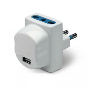 Presa multipla adattatore blueline usb+2 pr 2p+t 16a bianco