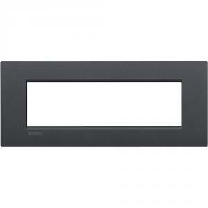 Placca quadra 7 moduli antracite livinglight lna4807ar