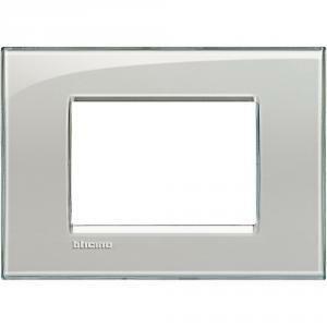 Placca 3p grigio ghiaccio livinglight lna4803kg