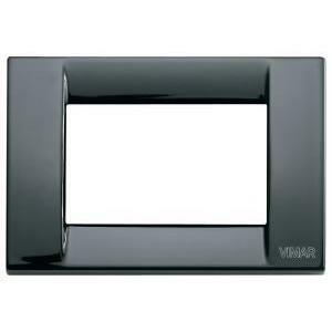 Placca classica 3 moduli serie idea nero 16733.11