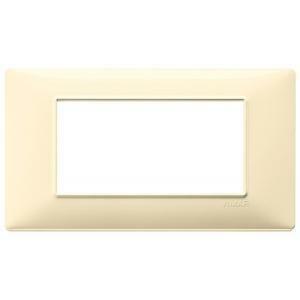 Placca 4moduli serie plana crema 14654.04