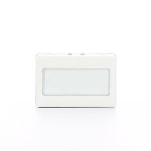 Pulsante con targhetta portanome illuminabile 250v ac - na 10a 3 moduli system white gw20024