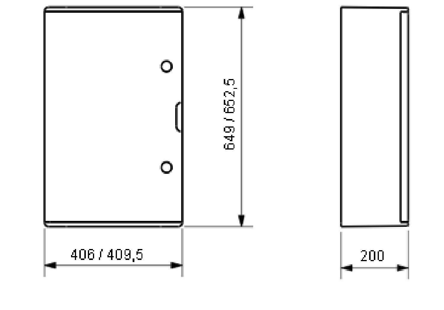 gewiss gewiss quadro stagno da parete in poliestere con porta cieca 405x650x200 ip66 gw46004 - foto 2