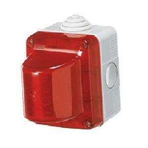 Spia luminosa rossa stagna spia di segnalazione stagna 15w - 230v diffusore rosso gw27415