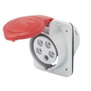 Presa inclinata 10 hp ip44 3p+n+t 16a 400v presa fissa da incasso a 10° hp  rosso 6h gw62210h