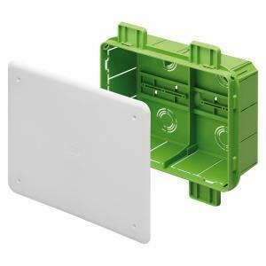 Cassetta di derivazione e connessione da incasso green wall  dimensioni 196x152x75 con guida din gw48006pm