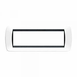 Placca 7 moduli - colore bianco livinglight l4807pb