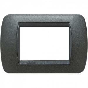 Placca 3p grafite nero livinglight l4803gfn