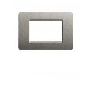 Placca 3 moduli titanium serie matix am4803ta