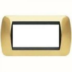 Living int - placca 4 posti oro satinato l4804os