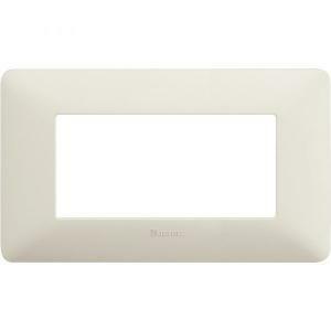 Placca 4 moduli color cenere serie matix am4804bcn