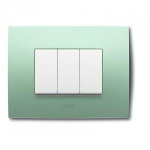 Placca 3 moduli verde pastello 2csk0313ch