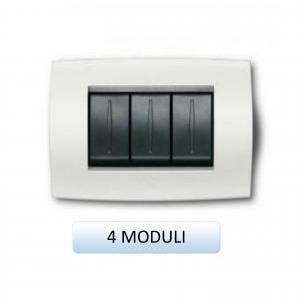 Placca smart tecnopolimero 4 moduli bianco antartide 2cse0411smp