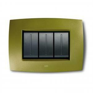 Placca smart tecnopolimero 3 moduli verde foresta 2cse0341smp