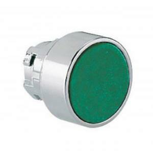 Pulsante verde metallo rasato ad impulso 8lm2tb103