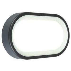 Lampada plafoniera 18w a led smd ovale grande colore grigio grafite per esterno 99104/16