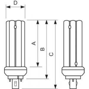 Lampada lampadina fluorescente compatta senza alimentatore integrato master pl-t 26w/840/2p 1ct/5x10box gx24d3 master pl-t 2 pin 26 w pltcs2684