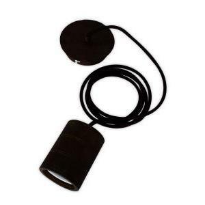 Lampada a sospensione retro pendant black fittings e40 nero 965258