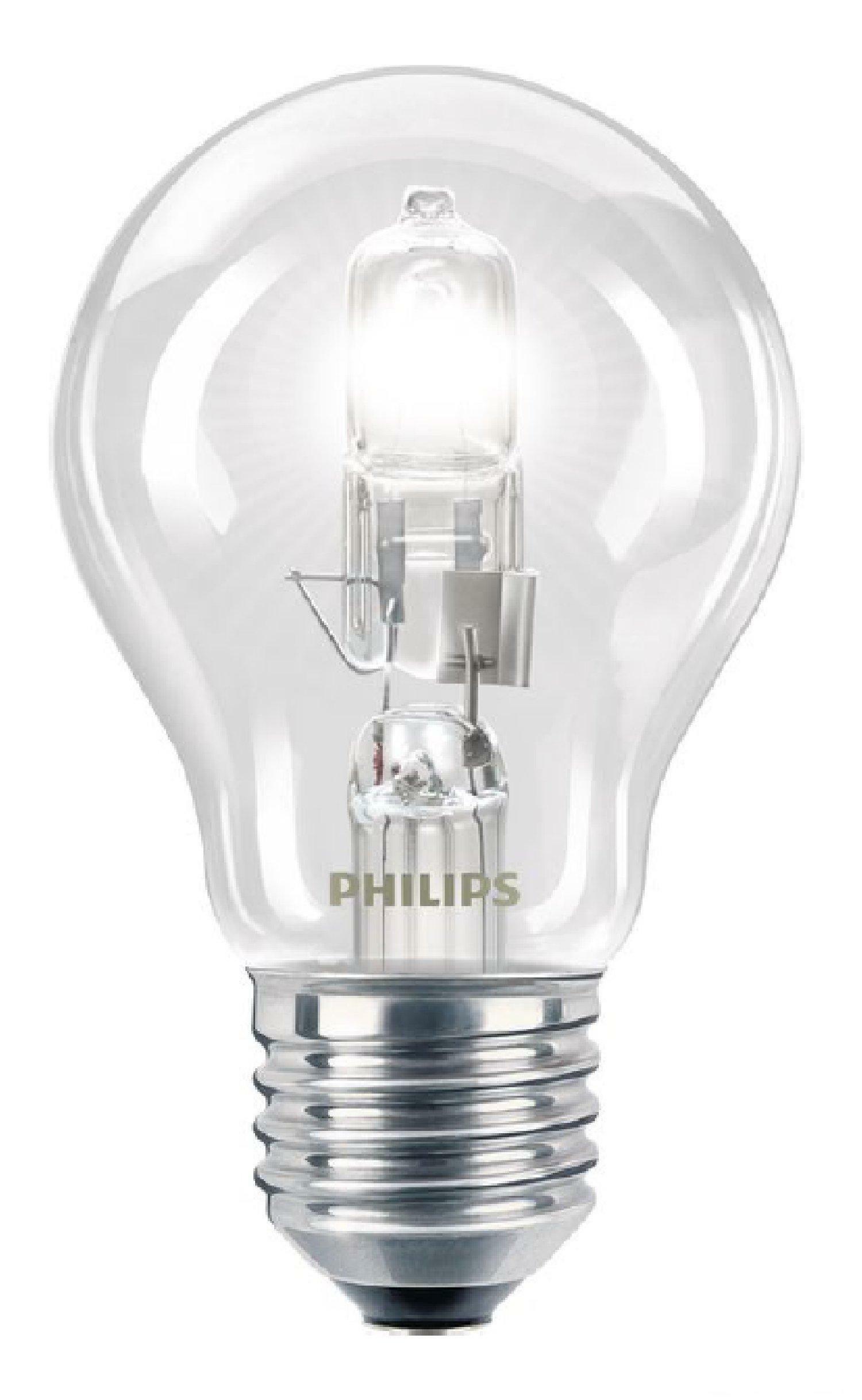 philips philips lampada lampadina alogena ad alta tensione senza riflettore ecoclassic30 42w e27 230v a60 cl 1c halogen classic goccia ec42cl - foto 1