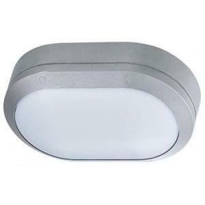 Plafoniera esterno led hora ovale grigia 12w 3000k 810lm ip65 ho-122230