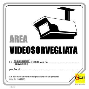 Isicuri cartello segnalatore area videosorveglianza 21157