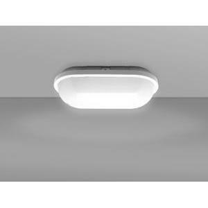 Plafoniera led ovale 15w 4000k 1600lm ip65 opale parete soffitto plo21/4k