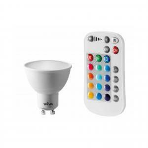 Led spot gu10 satin 5w rgb+white  12100097