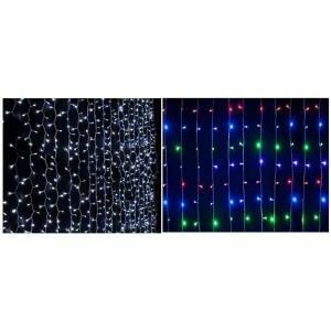 Illuminazione natalizia tenda cambia colore 160 led bianco e multicolore 2 in 1 dimensioni 1,6x1,5m esterno 14518306